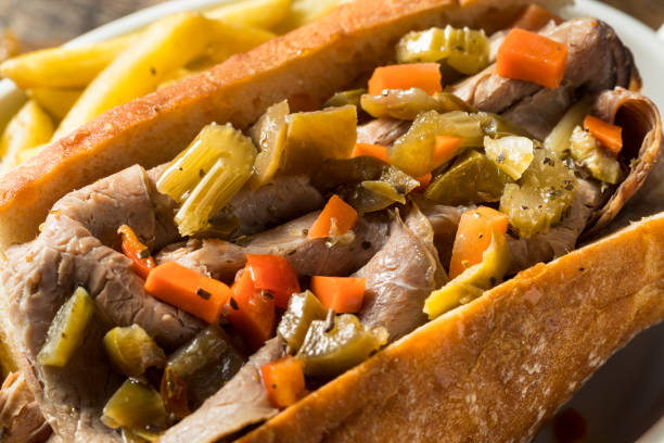 istock Homemade Chicago Italian Beef Sandwich 1325121949