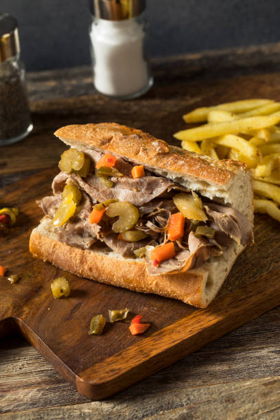 istock Homemade Chicago Italian Beef Sandwich 1325121962