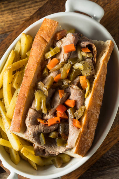 istock Homemade Chicago Italian Beef Sandwich 1325121971