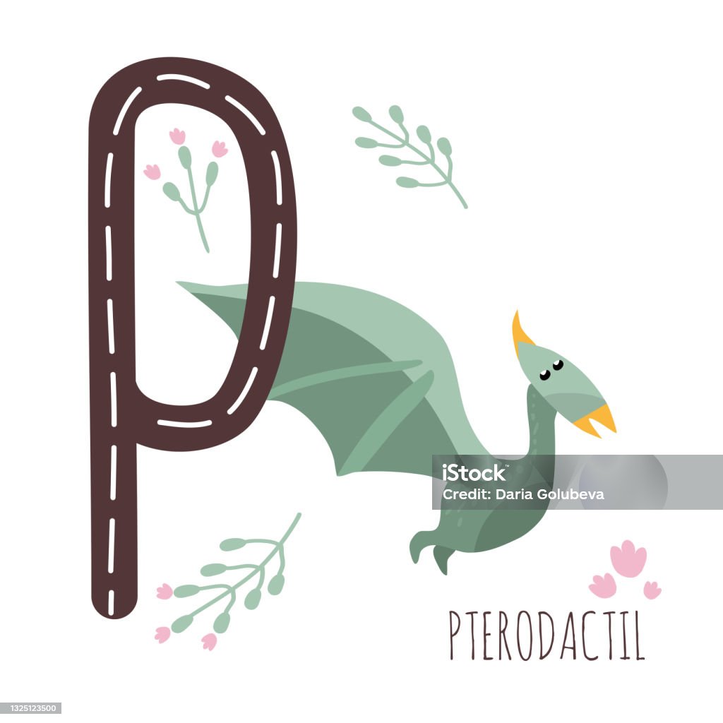 Pterodactylletter P With Reptile Namehand Drawn Cute Predator  Dinosaureducational Prehistoric Illustrationdino Alphabetsketch Jurassic  Animal With Wings Stock Illustration - Download Image Now - iStock