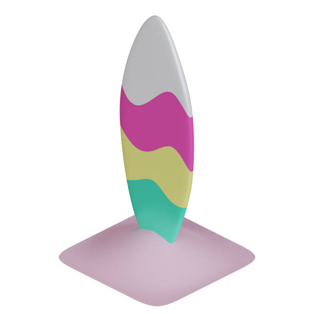 istock Summer Surfboard 3D Rendering Illustration, suitable for summer, tourism, holiday, or vacation event theme. 1325125323