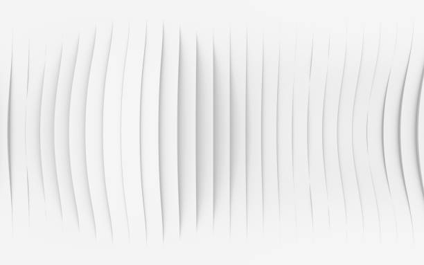 istock Abstract Matt White Background With Wavy Shadow Bars. 3D Rendering Illustration 1325128924