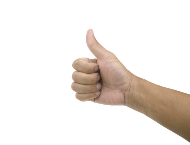 istock Female hand showing thumb up isolated on white background 1325133199