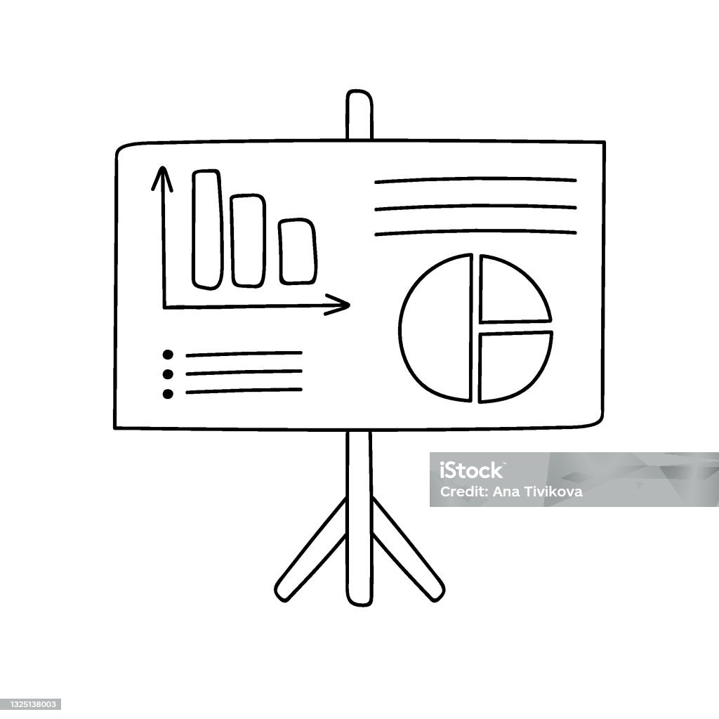 Reported Doodle Cute Hand Drawn Doodle Of Flipchart With List Chart Diagram Infographic ...