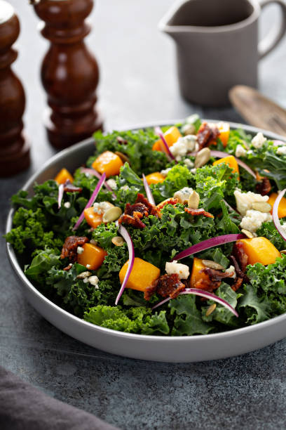 istock Fall salad with kale and butternut squash 1325150690