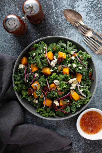 istock Fall salad with kale and butternut squash 1325150705