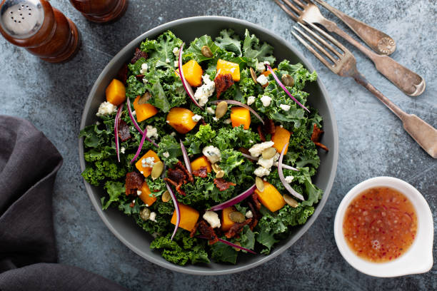 istock Fall salad with kale and butternut squash 1325150707
