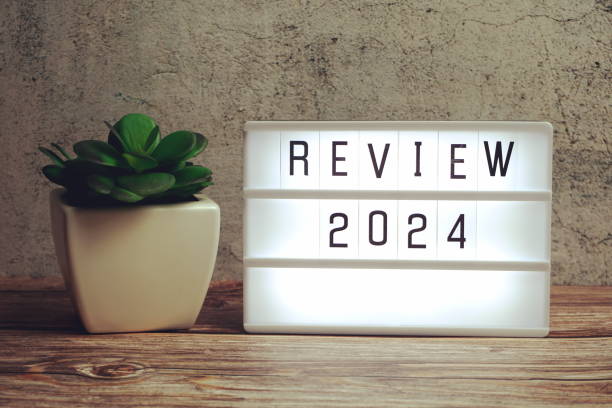 istock Review 2024 word in light box on wooden background 1325153065