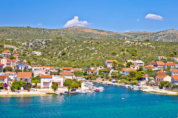 istock Rogoznica beach and coastline view in Podglavica 1325156584