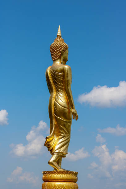 istock The walking Buddha Statue isolated. 1325161530