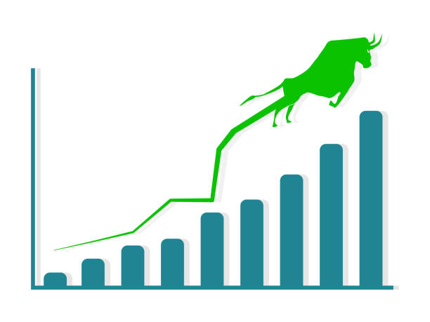 istock Bull market trend. growth chart. Stock Exchange and concept of a trading chart 1325166663
