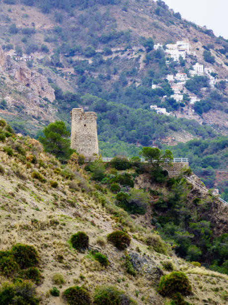 istock Tower on rocky coast, seaside cliffs, Spain 1325183510