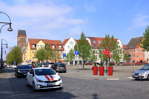 May 14 2021 - Anklam/Germany: Small Town Life in the Spring