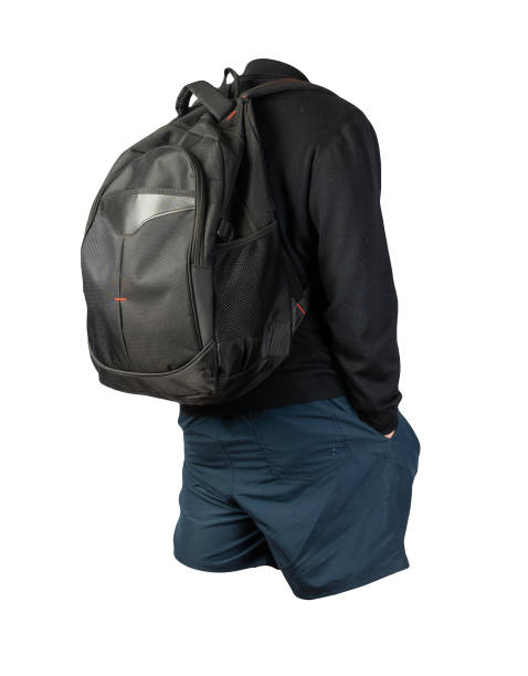 istock backpack, shorts, sweater isolated on white background. 1325183752