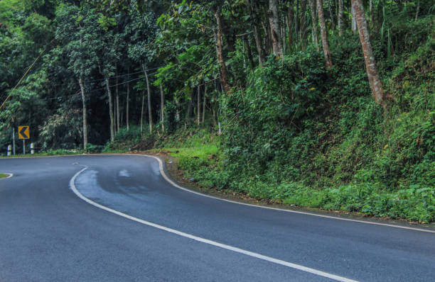 istock Road with a little wet 1325193625