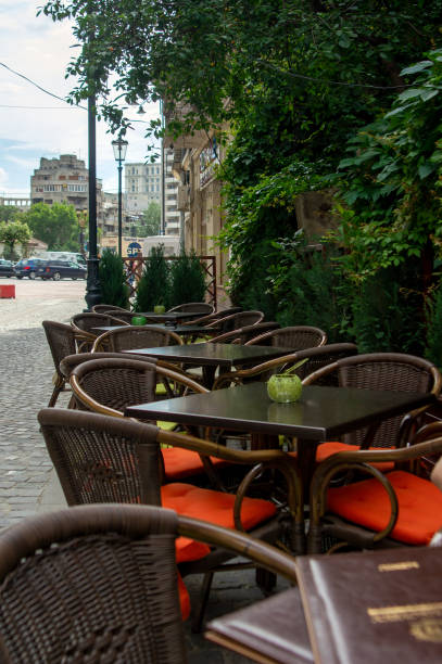 Quaint street cafe, Bucharest, Romania