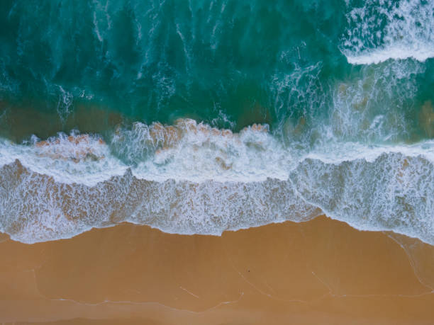 istock Aerial view Top-down view beach seawater and sand 1325204340