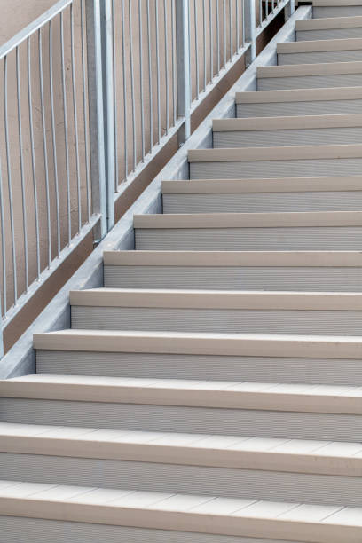 istock Outdoor staircase made with gray composite deck 1325211474