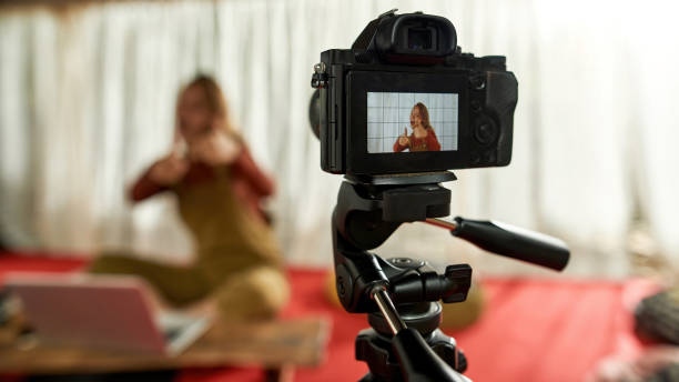 istock Woman shows that everything is good on camera 1325224128