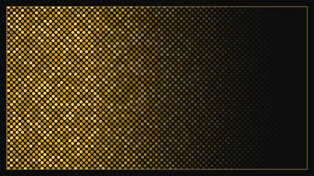 Abstract vintage halftone horizontal template Abstract vintage halftone horizontal template with golden dotted effects and rectangular frame vector illustration casino patterns stock illustrations