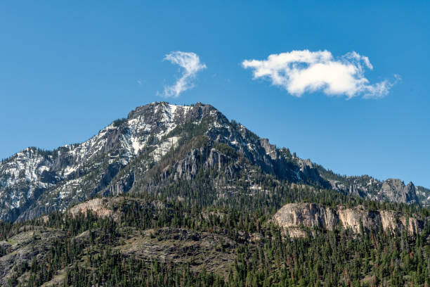 Snow caped mountain peaks in Colorado