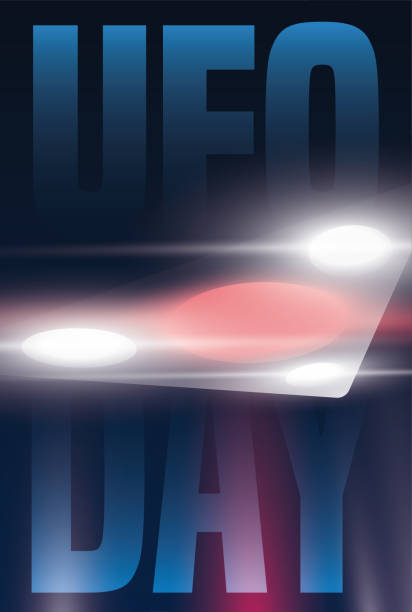 istock UFO Day Sign with Black Triangle UFO with Dazzling Lights 1325248344