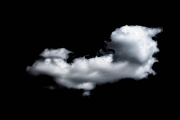 istock Beautiful natural cloud on black background isolated 1325248659