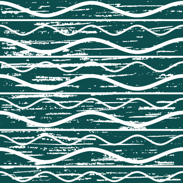 潮の緑の色で波状のシームレスなパターン、ラップ、壁紙、表面のためのイラストテクスチャ。 - water wave water surface wave pattern点のイラスト素材／クリップアート素材／マンガ素材／アイコン素材