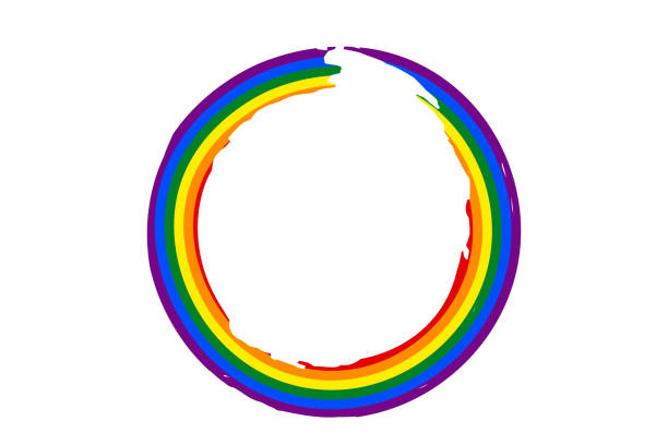 istock Flag LGBT icon, round frame. Template design, vector illustration. Love wins. LGBT symbol in rainbow colors. Gay pride collection 1325252207