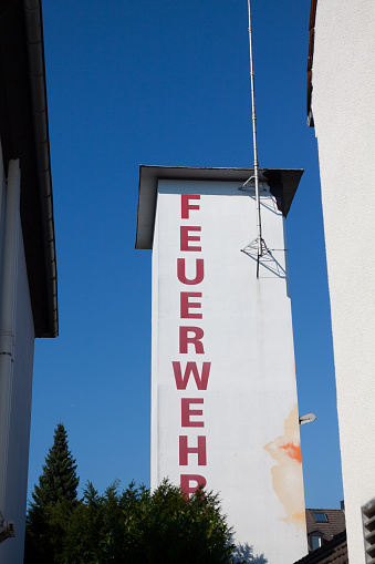 Tower of fire engine in Essen Kettwig