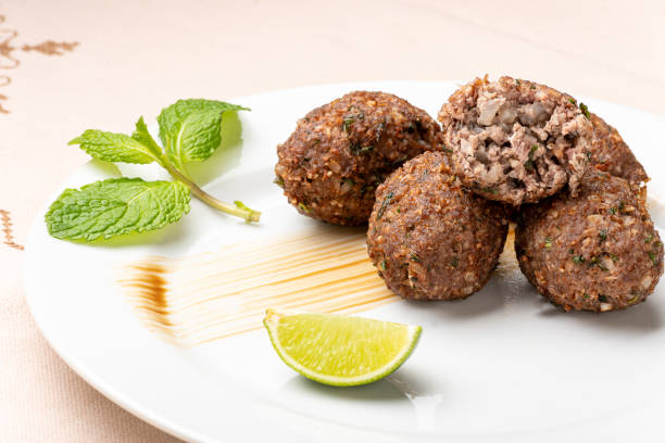 istock baked kibbeh on a white plate arabic food 1325260680