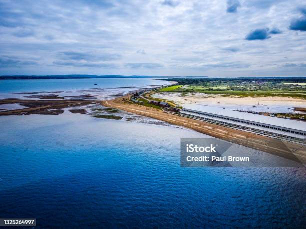 Aerial View Of Calshot Hampshire Stock Photo - Download Image Now - The Solent, Above, Aerial View