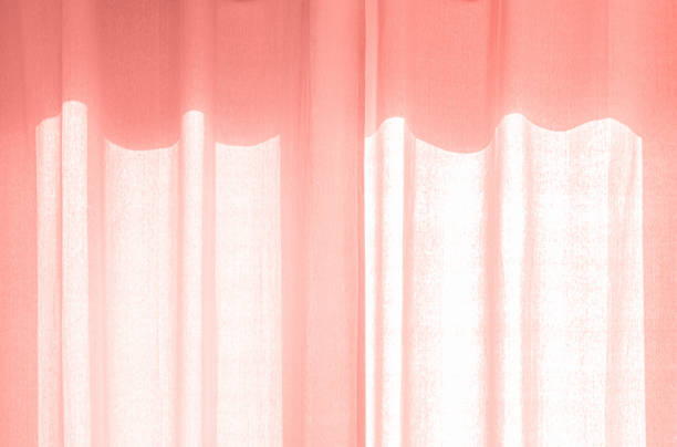 retro curtain drapes closed on sunny window