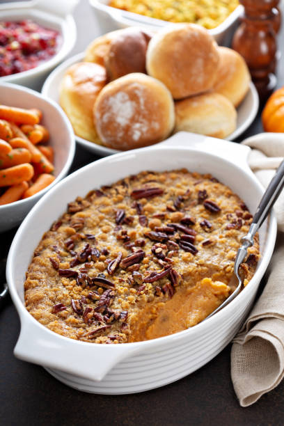 istock Sweet potato casserole with pecan topping 1325269625