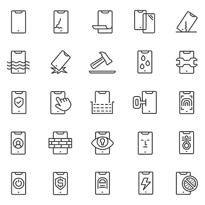 Smartphone related icon set