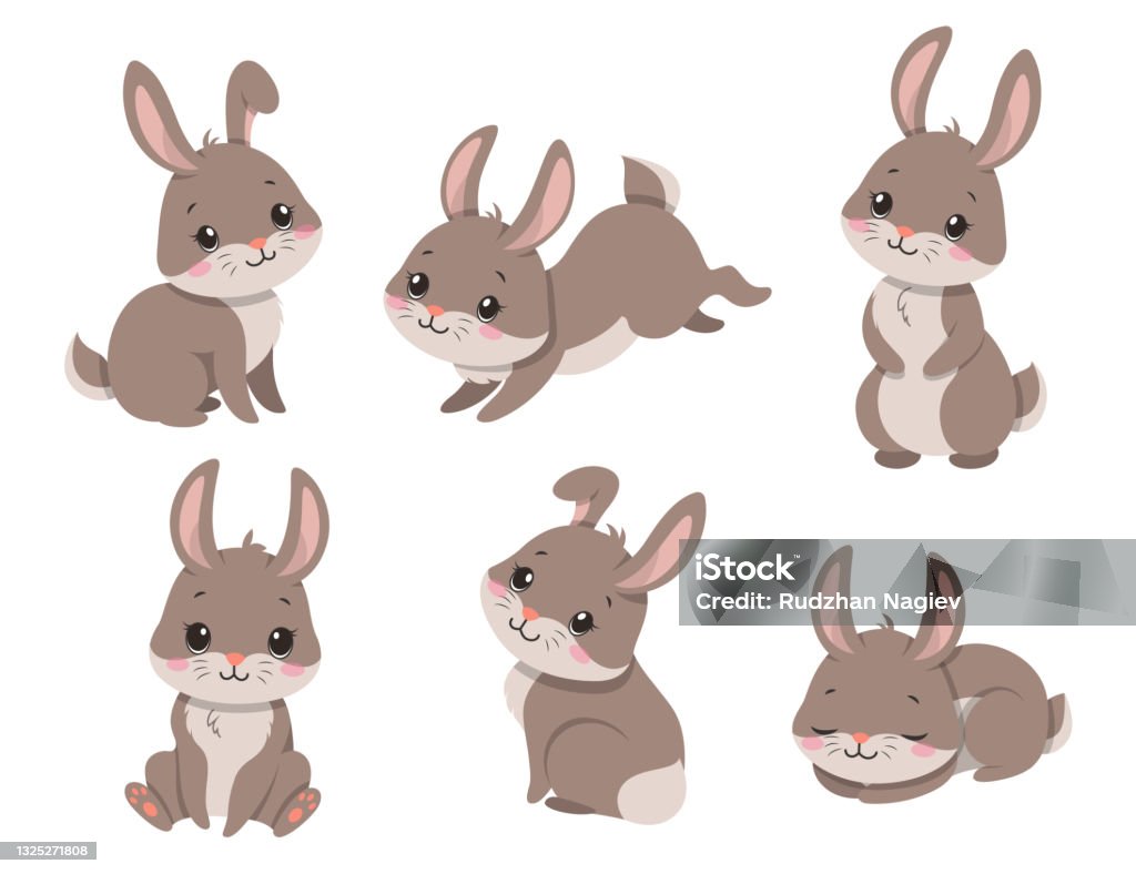 Ilustración de Lindos Conejos De Dibujos Animados y más Vectores Libres de Derechos de Conejo - Animal - Conejo - Animal, Monada, Sentado - iStock Ilustración de Lindos Conejos De Dibujos Animados y más Vectores Libres de Derechos de Conejo - Animal - Conejo - Animal, Monada, Sentado - iStock