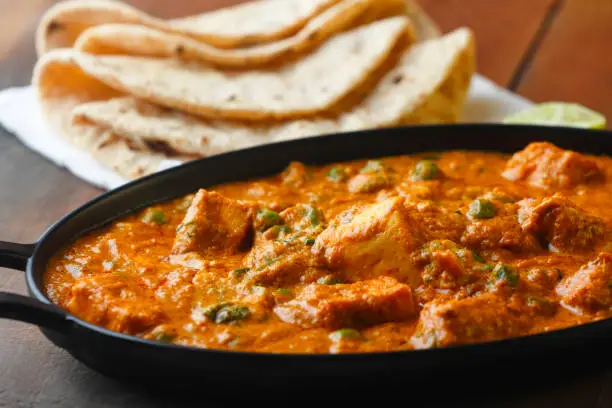 Indian Cuisine Mattar Paneer is a Vegetarian North Indian Dish