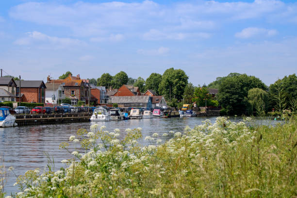 istock Boats moored on the river Thames at Abingdon. 1325271883