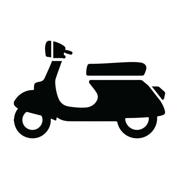 ilustrações de stock, clip art, desenhos animados e ícones de bike, scooter, vespa icon - vespa scooter