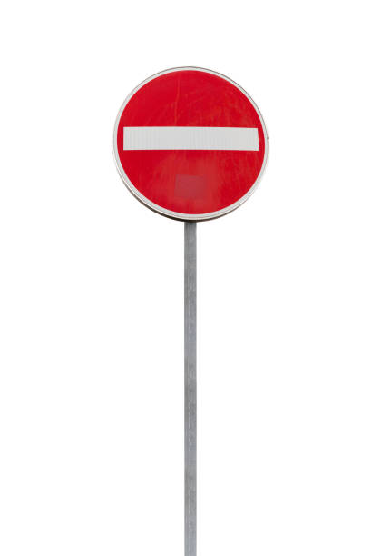 istock Round No Entry standard European road sign 1325277232