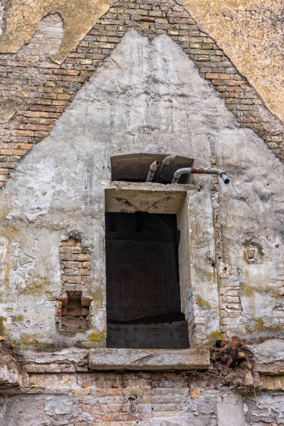 The abandoned Fernbach Castle, also known as Baba Pusta, was built in 1906 by Karol Fernbach for his own needs. Aleksa Santic, Serbia - June 06, 2021: The abandoned Fernbach Castle, also known as Baba Pusta, was built in 1906 by Karol Fernbach for his own needs. pusta stock pictures, royalty-free photos & images