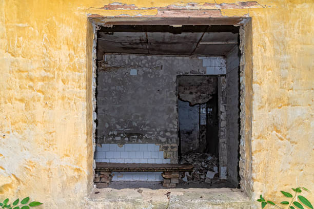 The abandoned Fernbach Castle, also known as Baba Pusta, was built in 1906 by Karol Fernbach for his own needs. Aleksa Santic, Serbia - June 06, 2021: The abandoned Fernbach Castle, also known as Baba Pusta, was built in 1906 by Karol Fernbach for his own needs. pusta stock pictures, royalty-free photos & images