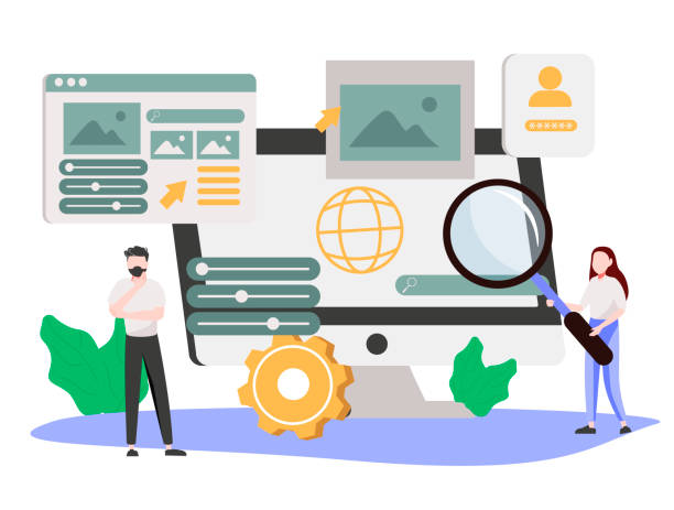 Software development. Technology analysis. Programming teamwork, quality assurance. DevOps team, beta testing, project delivery metaphors. Vector isolated concept metaphor illustrations Software development. Technology analysis. Programming teamwork, quality assurance. DevOps team, beta testing, project delivery metaphors. Vector isolated concept metaphor illustrations fixed ops stock illustrations