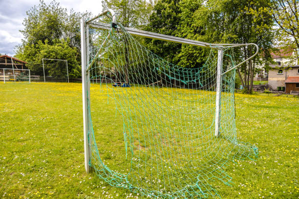 istock Small Goal with brocken net 1325299783