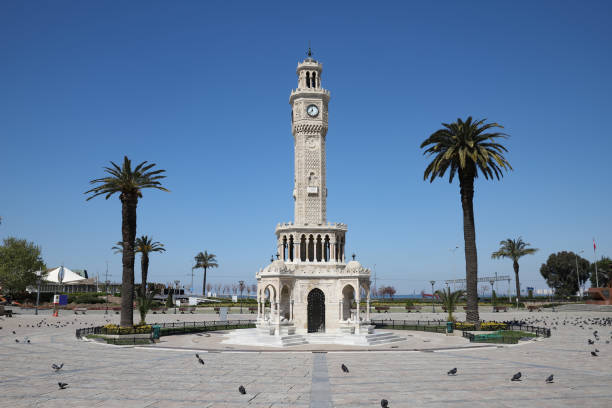 istock Izmir Clock Tower in Konak Square, Izmir City, Turkey 1325299845
