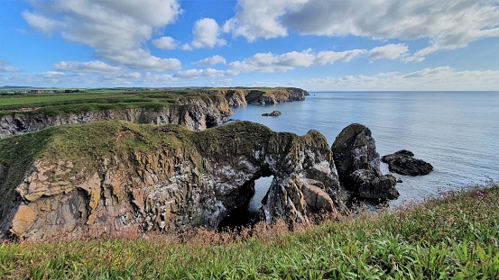 Coastline with clifftops in north east of Scotland