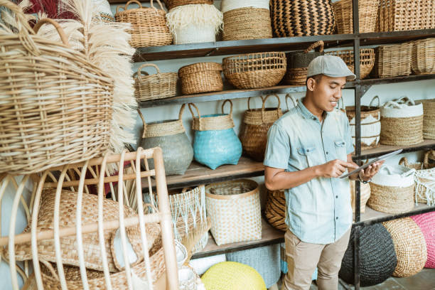 istock Craft business owner use tablet when in a craft shop 1325307472