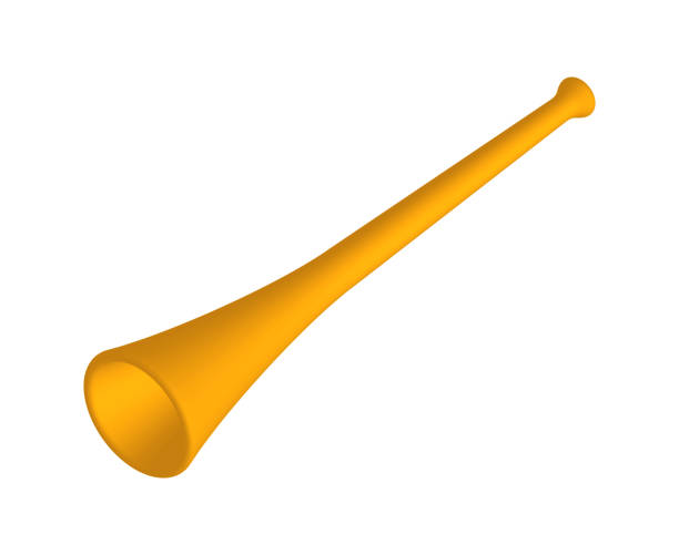 A vuvuzela isolated vector illustration. A vuvuzela isolated vector illustration. vuvuzela stock illustrations