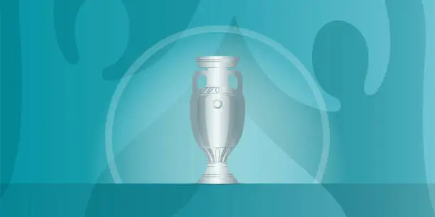 Vector illustration of European football tournament Background. Euro 2020 soccer championship concept. Vector illustration EPS 10