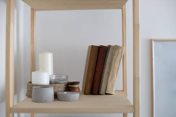 istock Stylish minimalistic design interior wall picture with wooden frame elegant scandi elements 1325322122